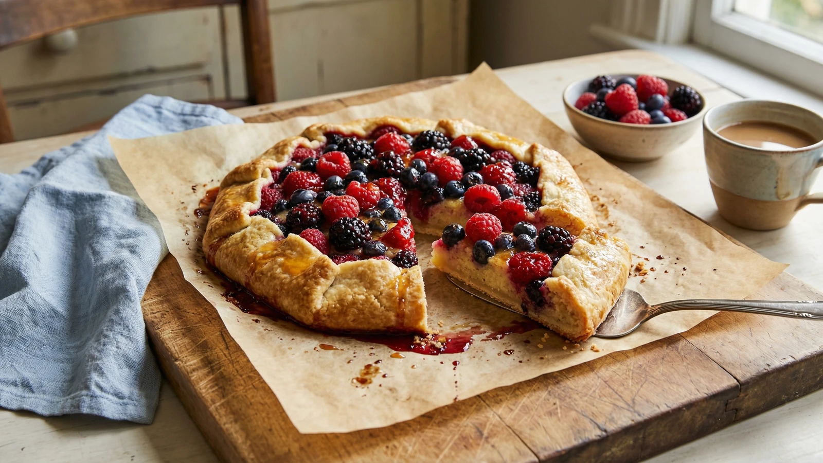 Mixed Berry Galette with Almond Cream