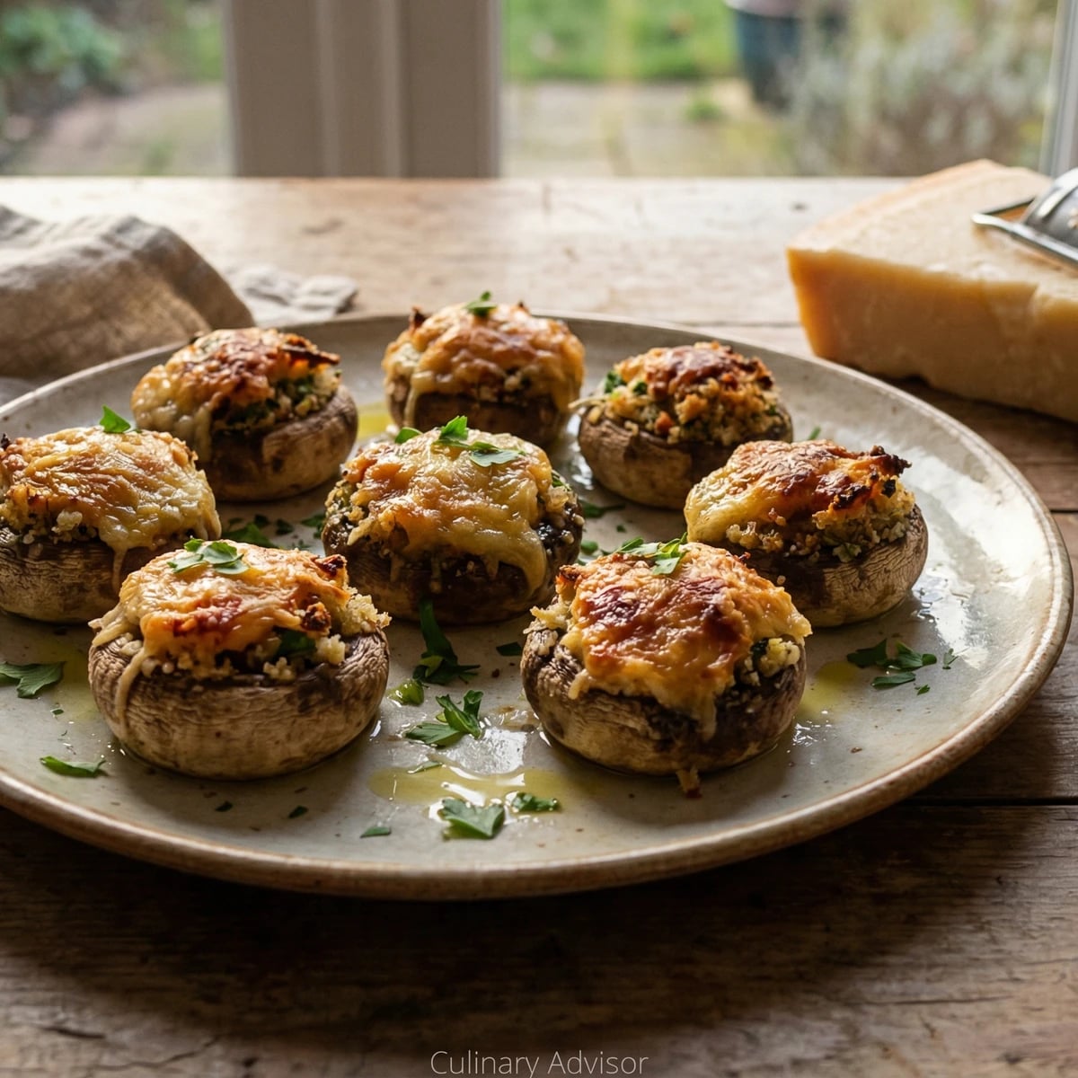 Funghi Ripieni al Parmigiano-Reggiano