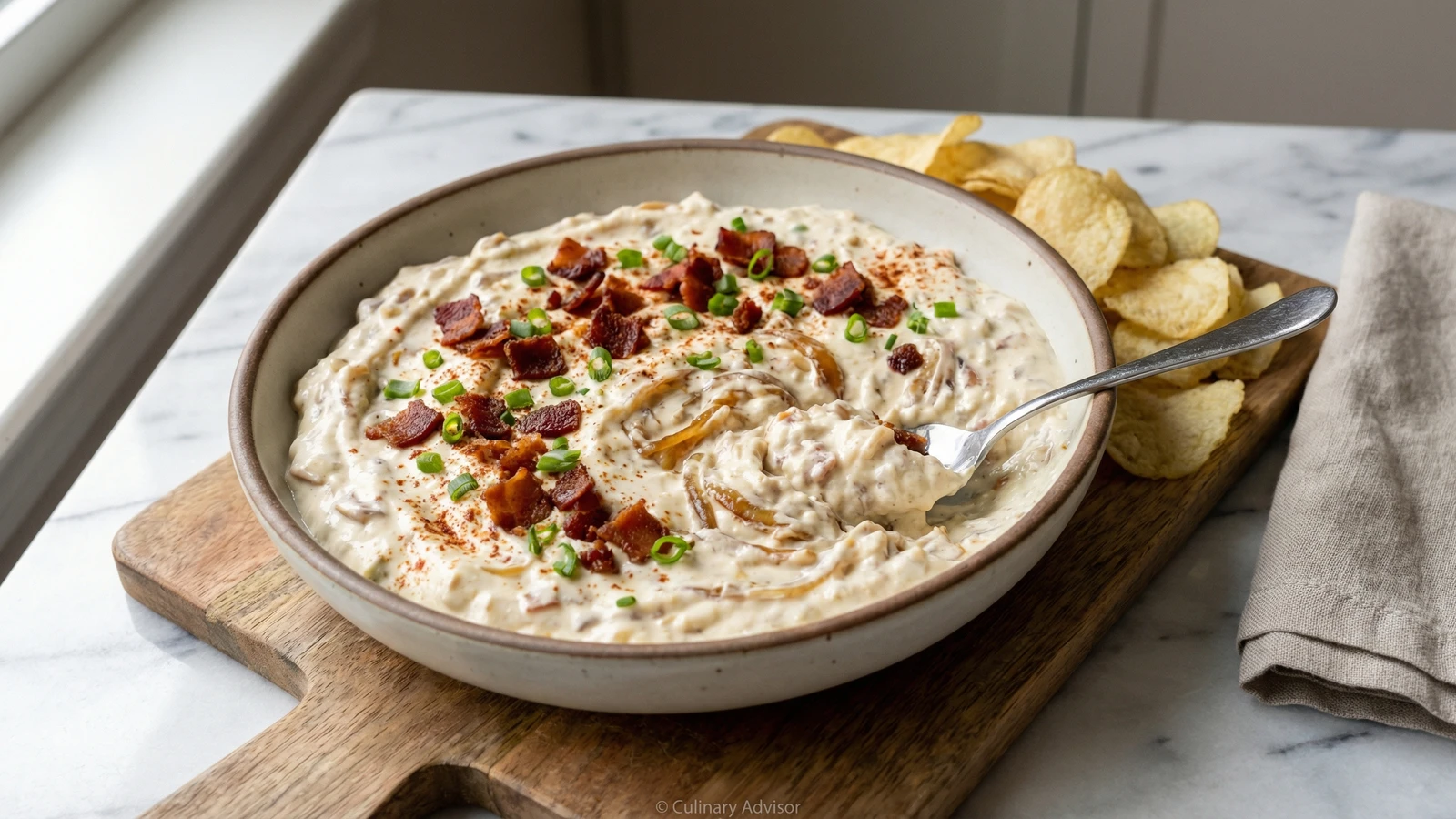Smoky Bacon and Caramelized Onion Dip