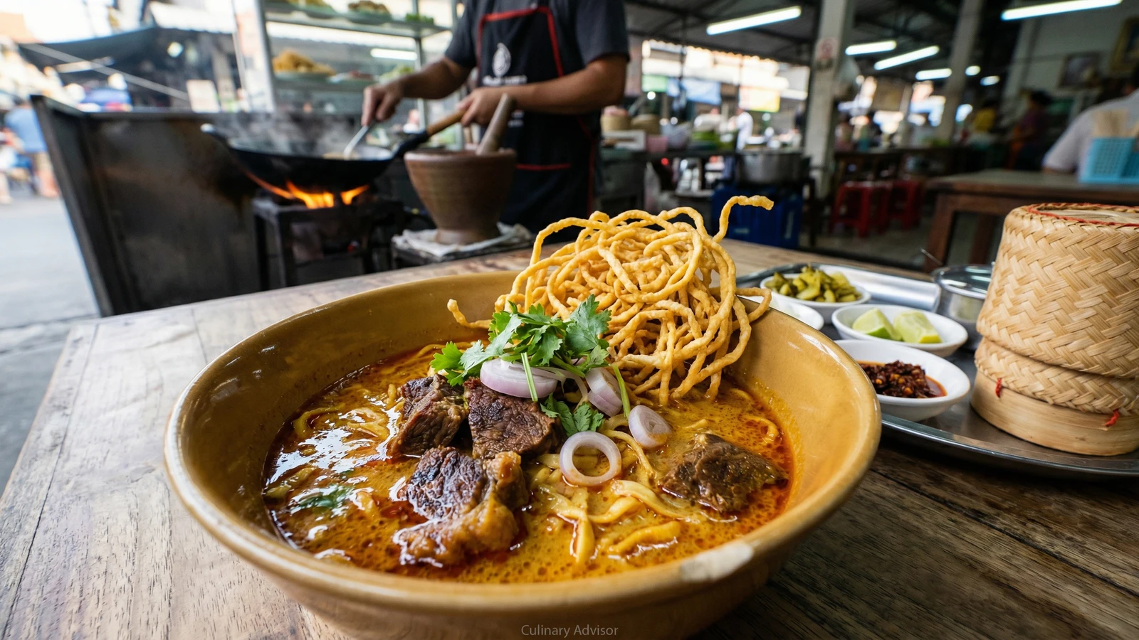 Beef Coconut Curry Noodles (Khao Soi Nua)