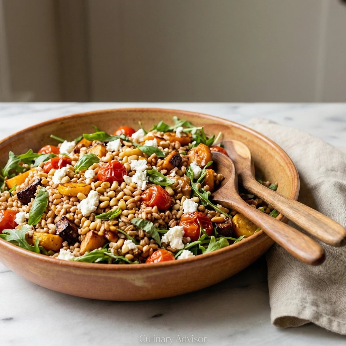Farro Salad with Roasted Vegetables