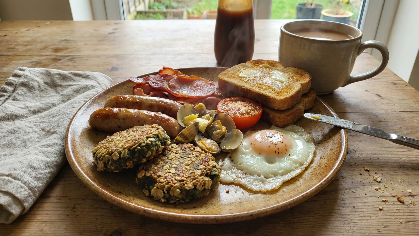 The Full Welsh with Laverbread and Cockles