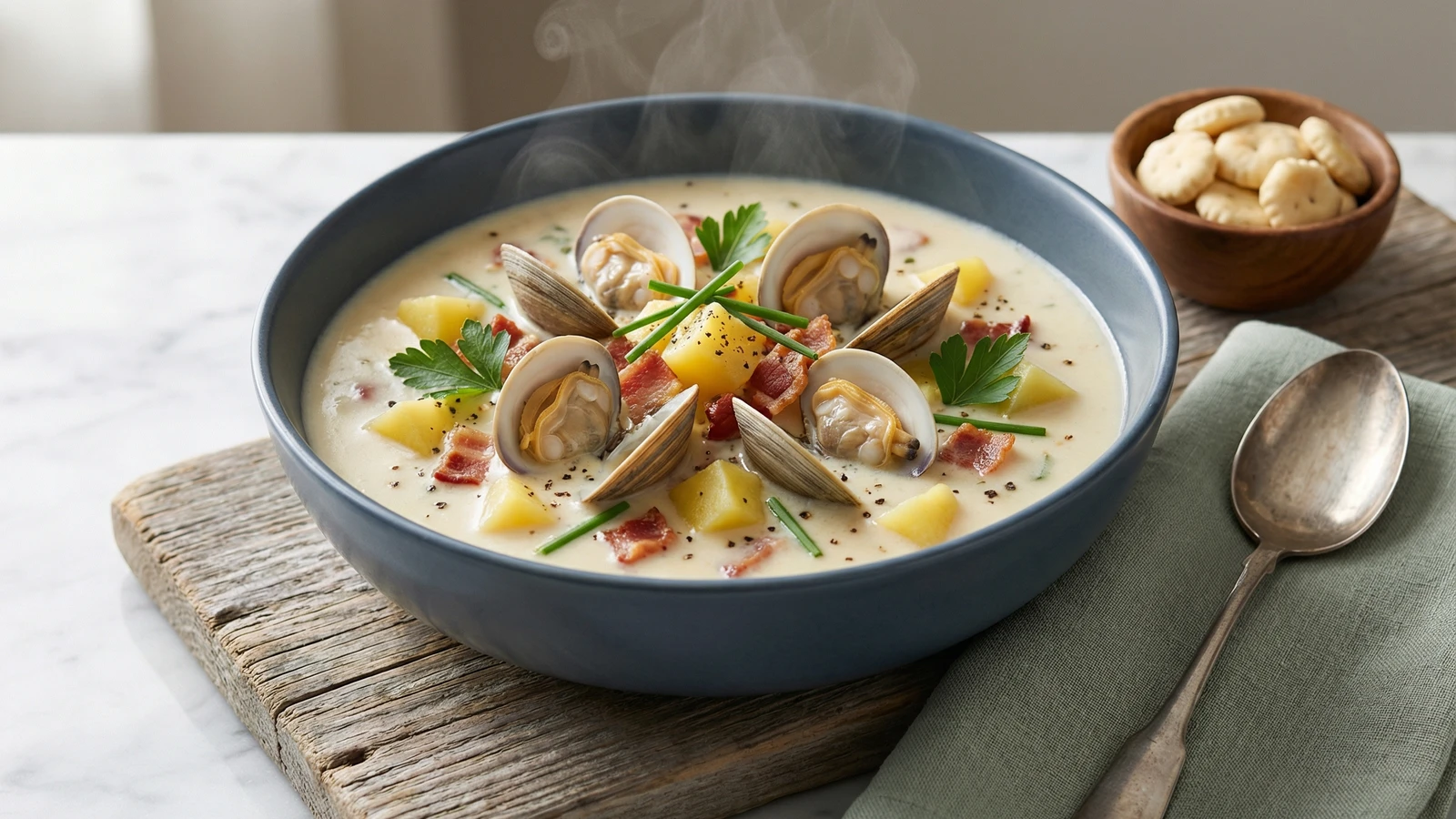 Manila Clam and Bacon Chowder