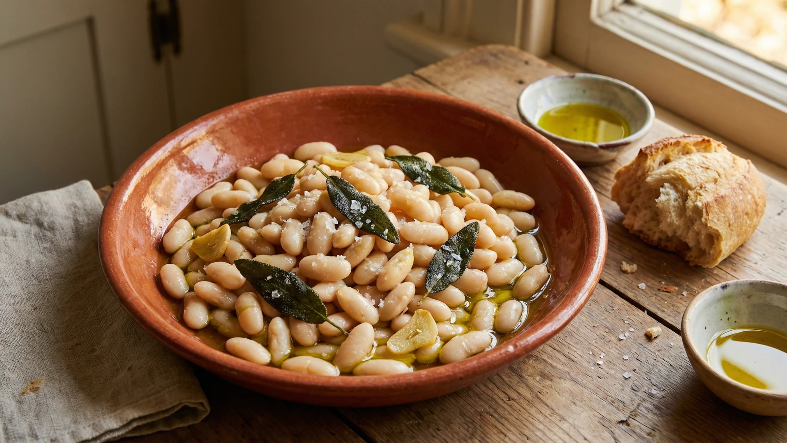 White Beans with Sage and Olive Oil