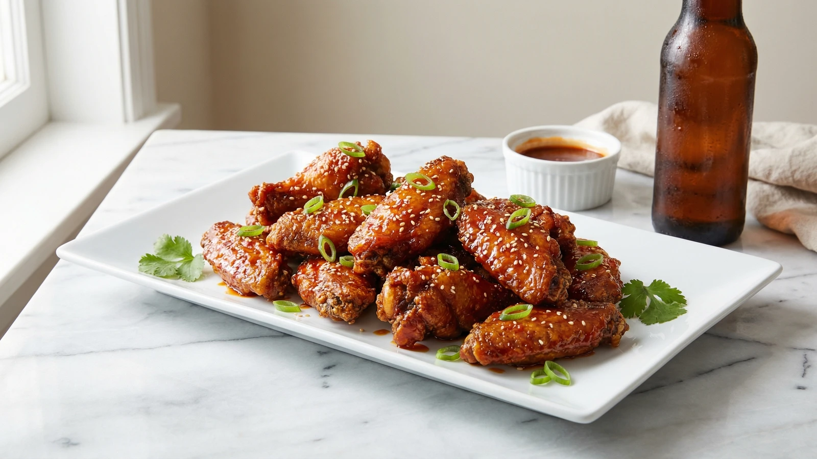 Crispy Korean Gochujang Honey Wings