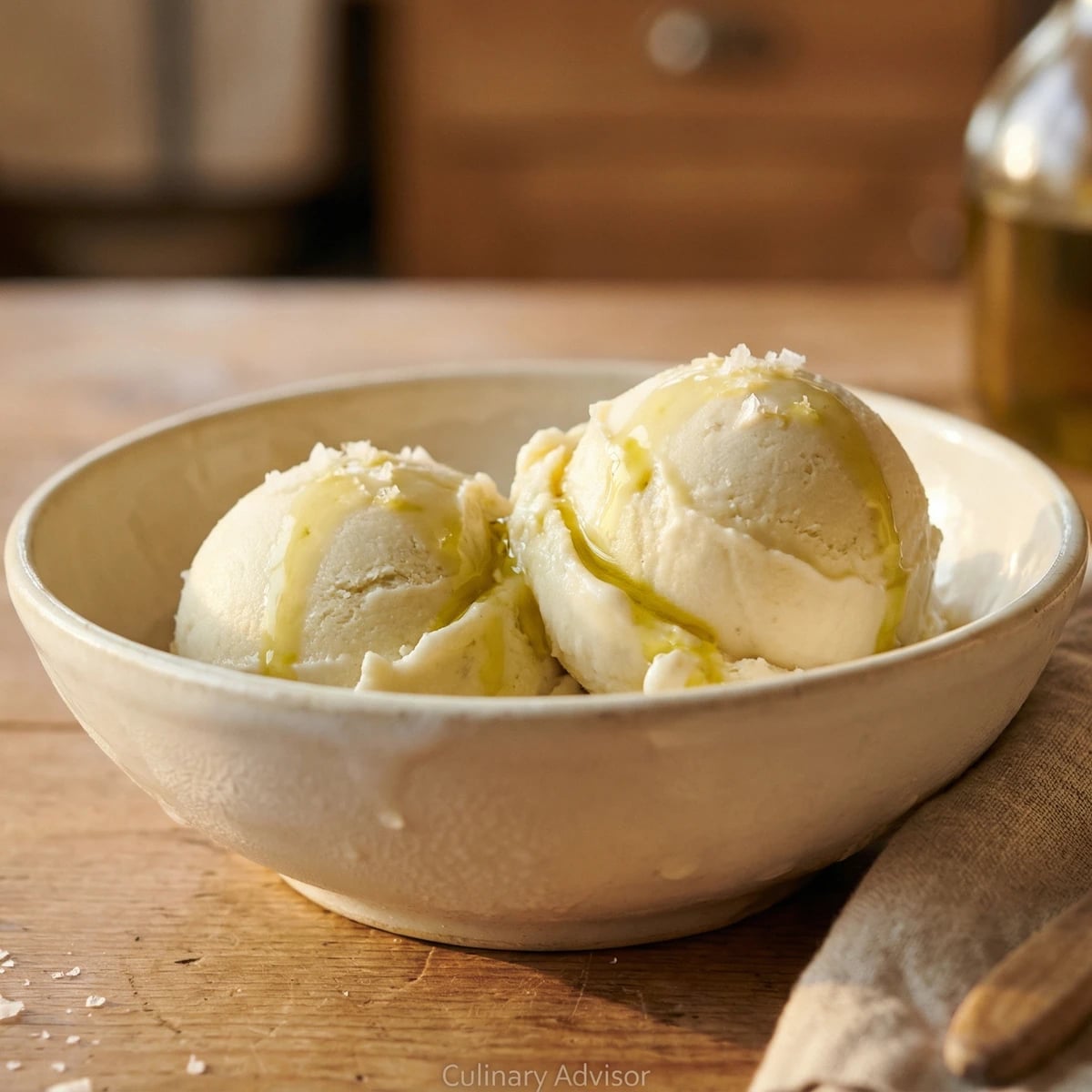 Olive Oil Gelato with Sea Salt