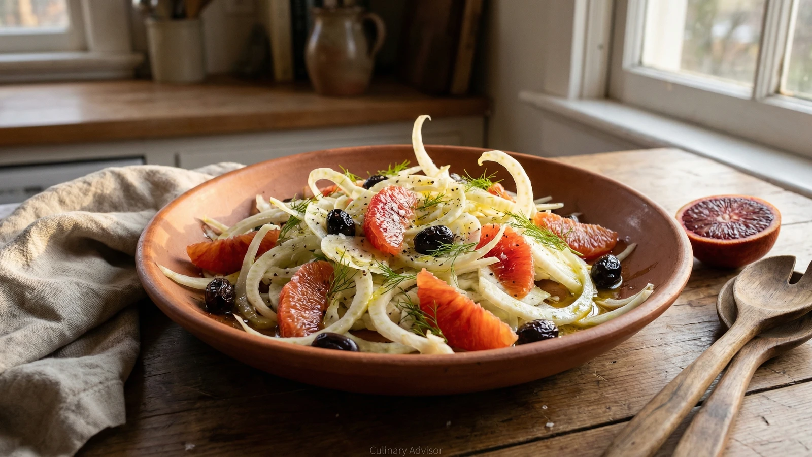 Shaved Fennel with Citrus and Olives