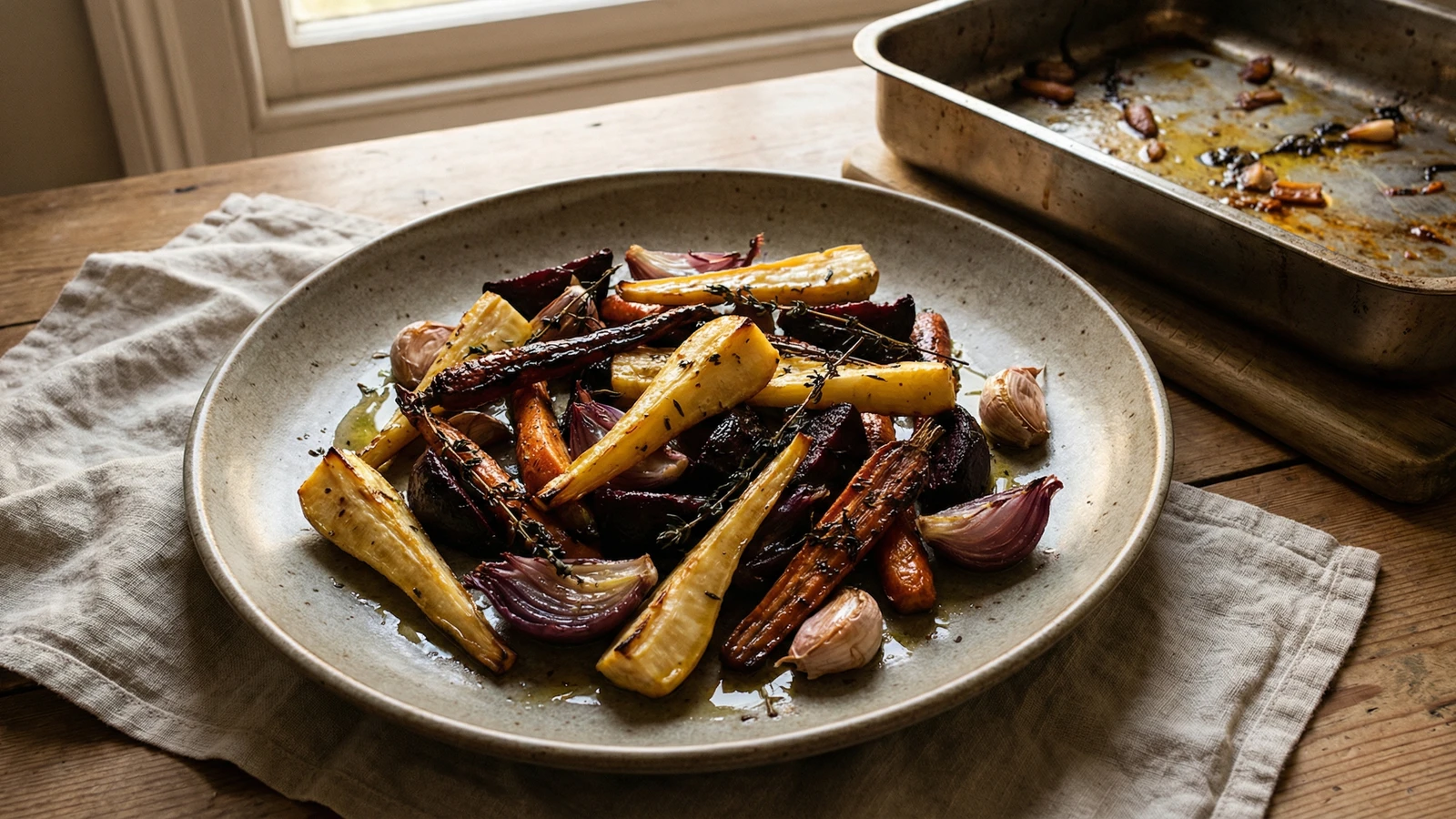 Roasted Root Vegetables with Thyme
