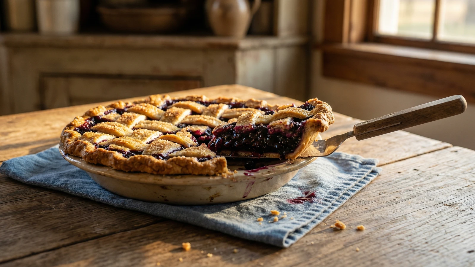Wild Blueberry Pie