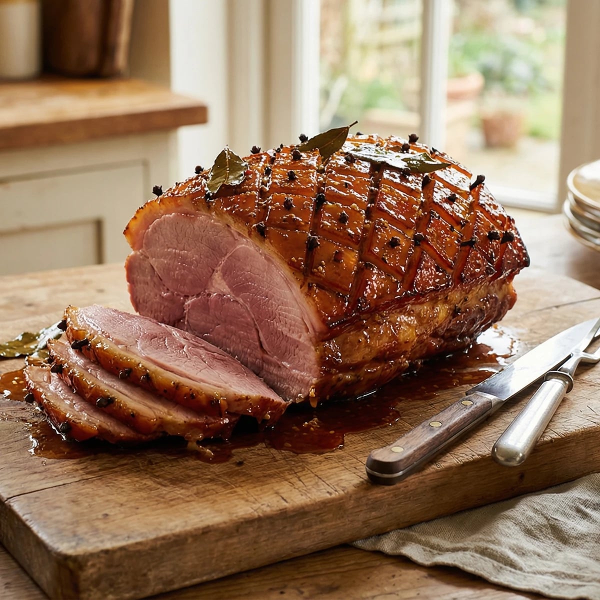 Roast Gammon with Honey and Mustard Glaze