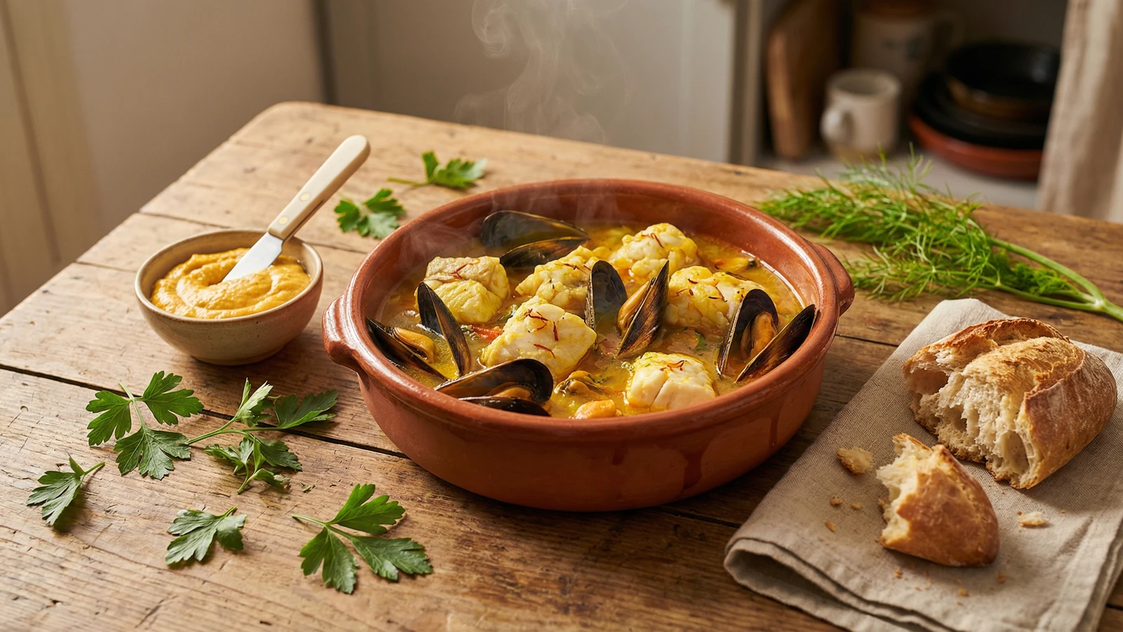 Provençal Fish Stew with Saffron and Rouille