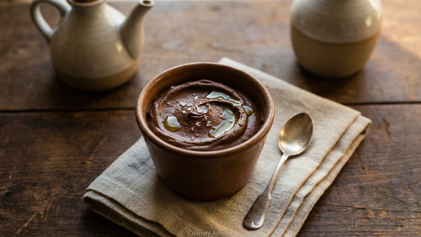 Dark Chocolate Mousse with Olive Oil and Sea Salt