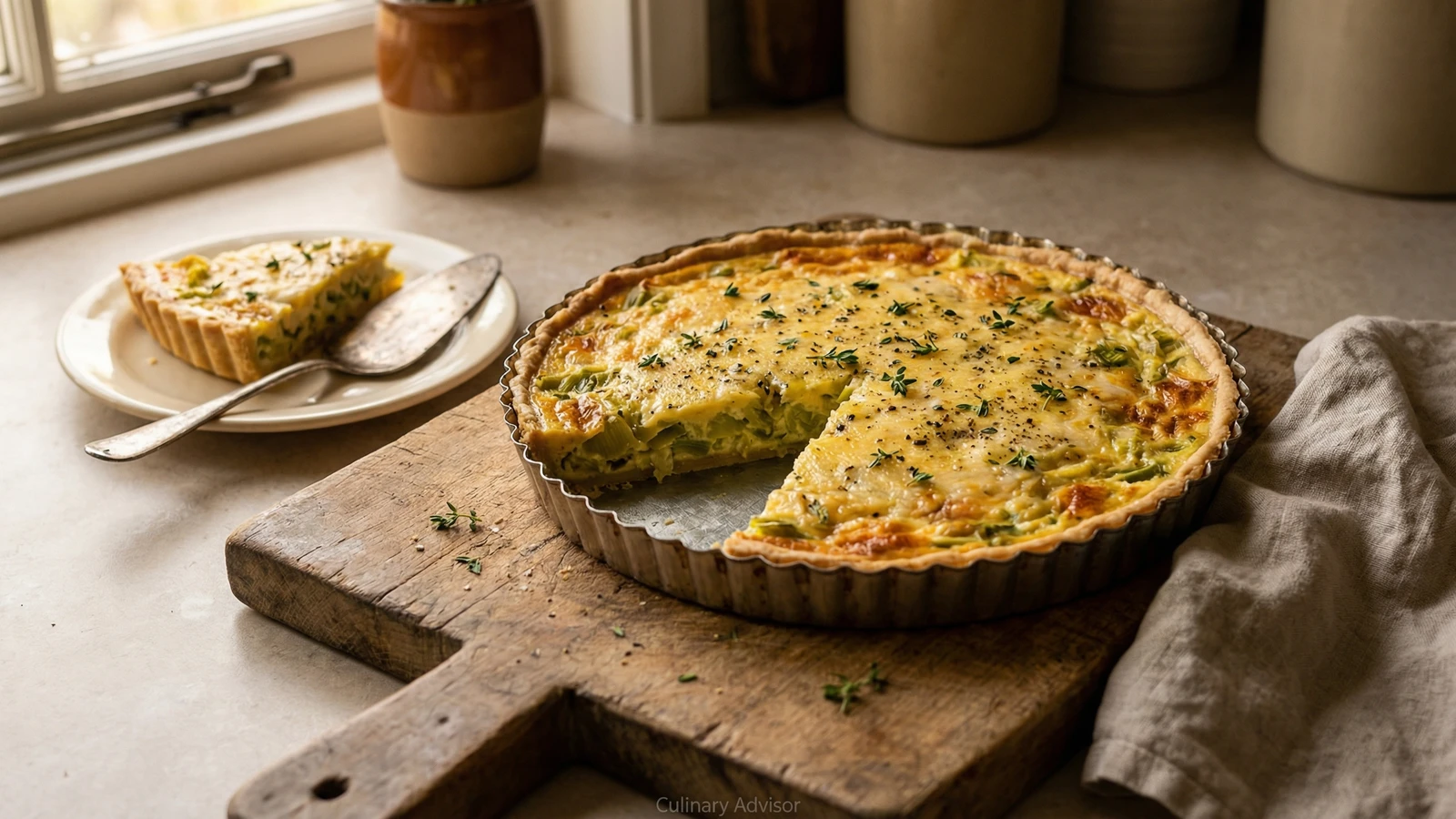 Leek and Gruyère Quiche