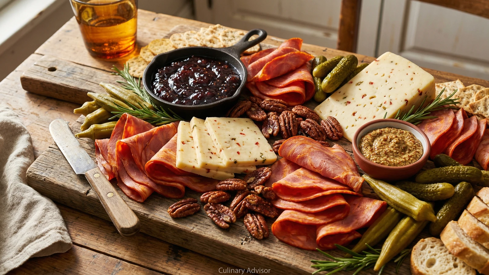 Tasso Ham and Pepper Jack Board