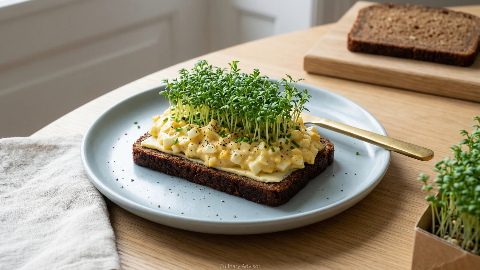 Aeggesalat med Karse