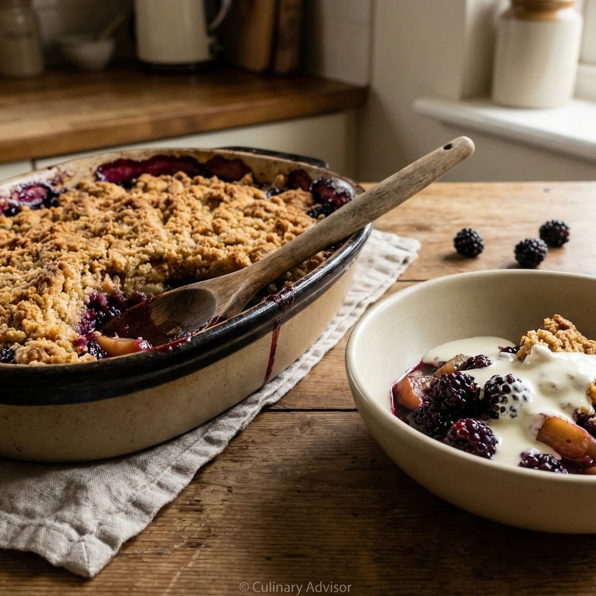Blackberry and Apple Crumble