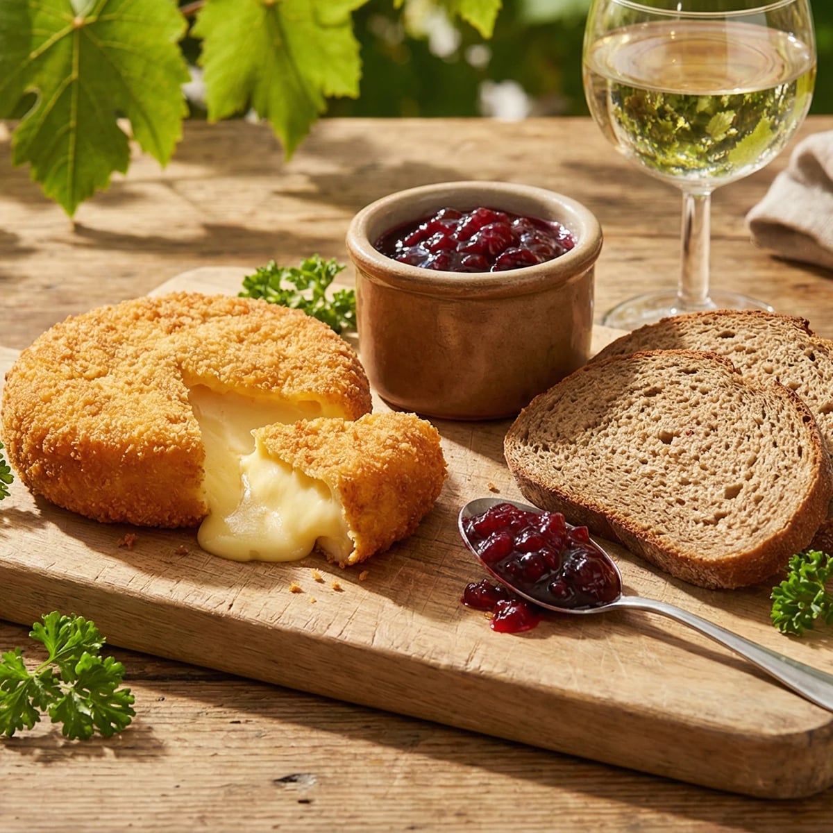 Gebackener Camembert mit Preiselbeeren