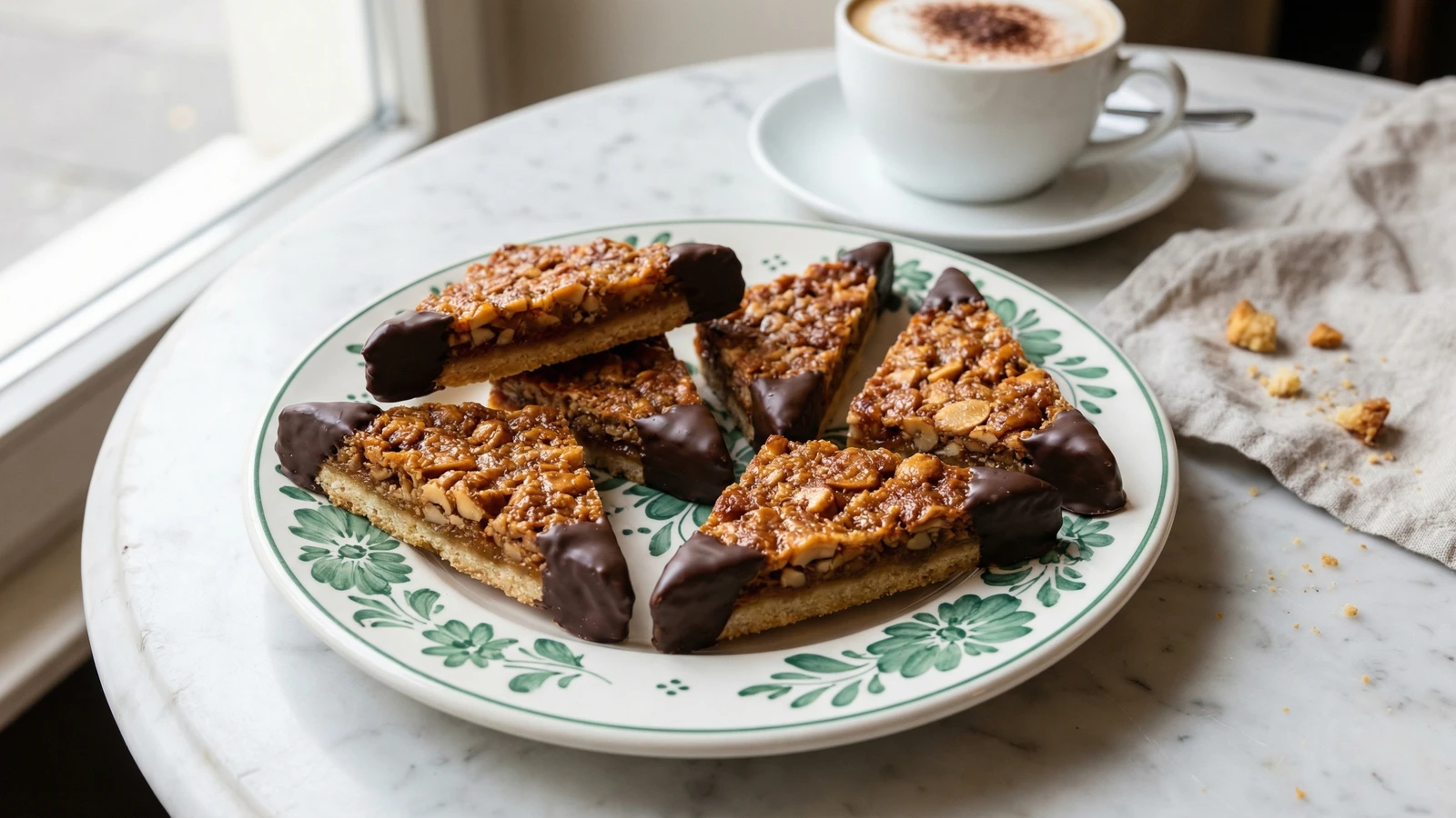 Nussecken (Chocolate-Dipped Nut Wedges)