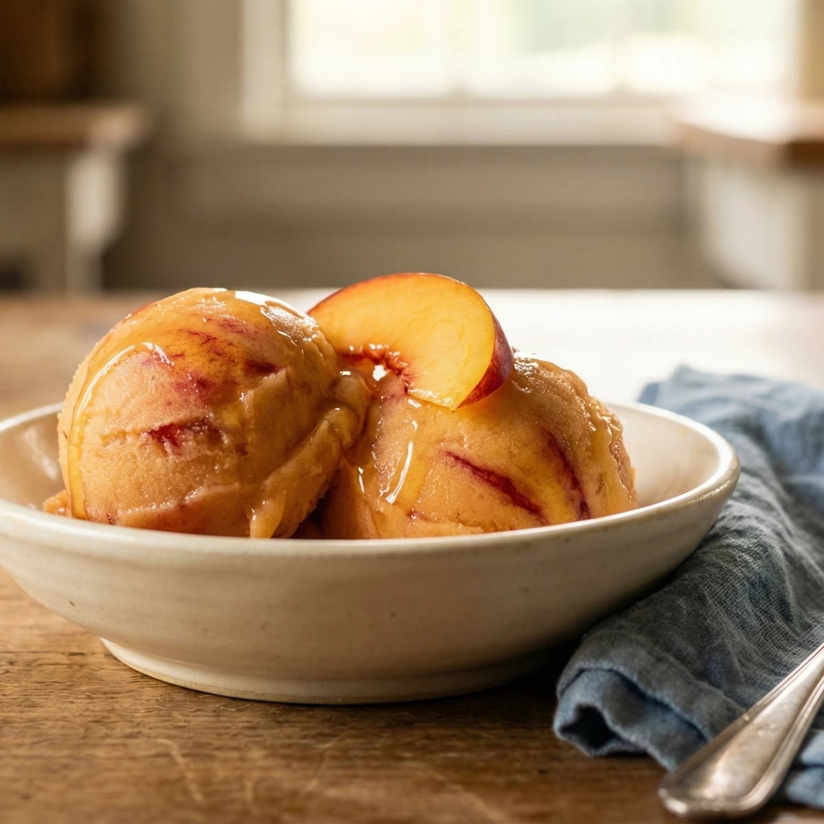 Peak-Season Nectarine Sorbet with Honey