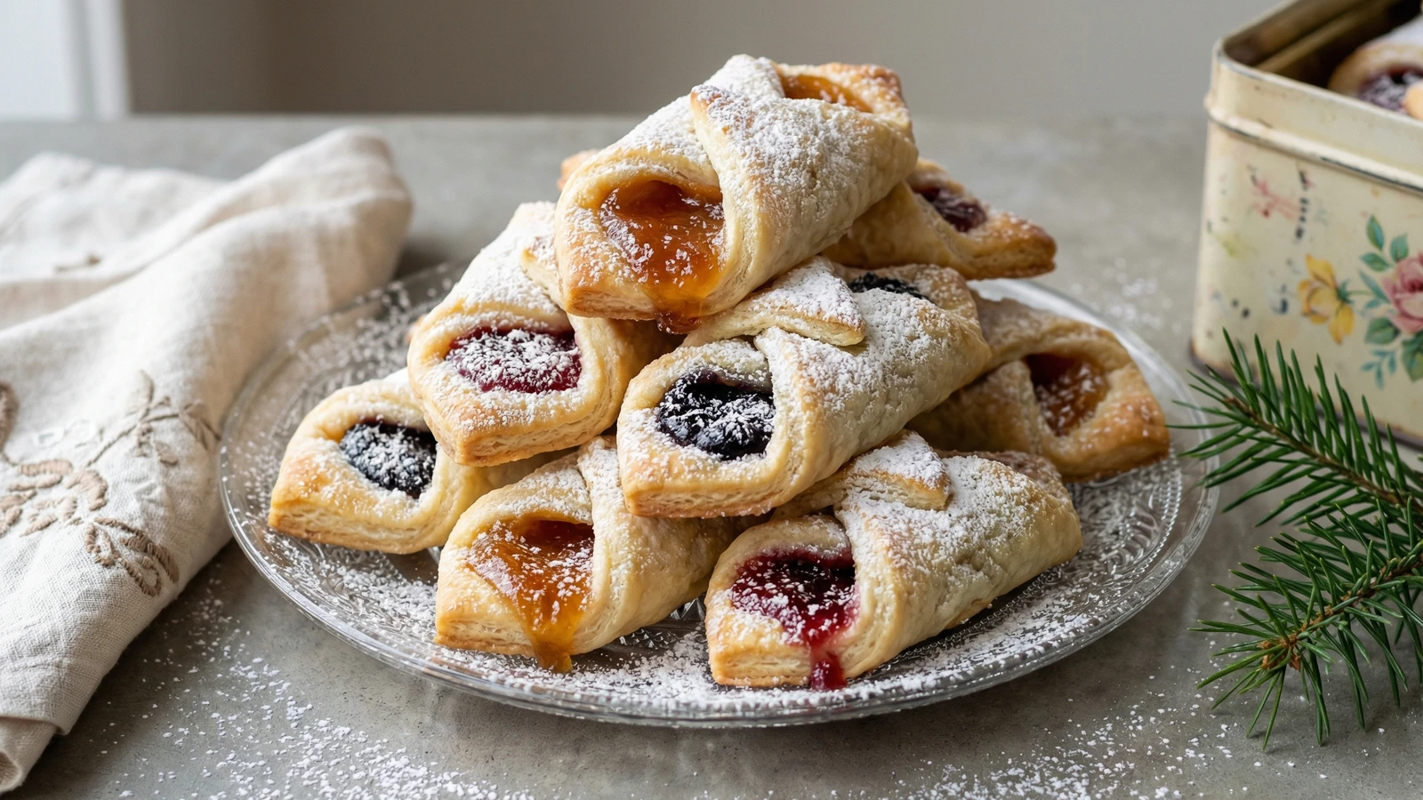 Kolaczki (Polish Cream Cheese Cookies)