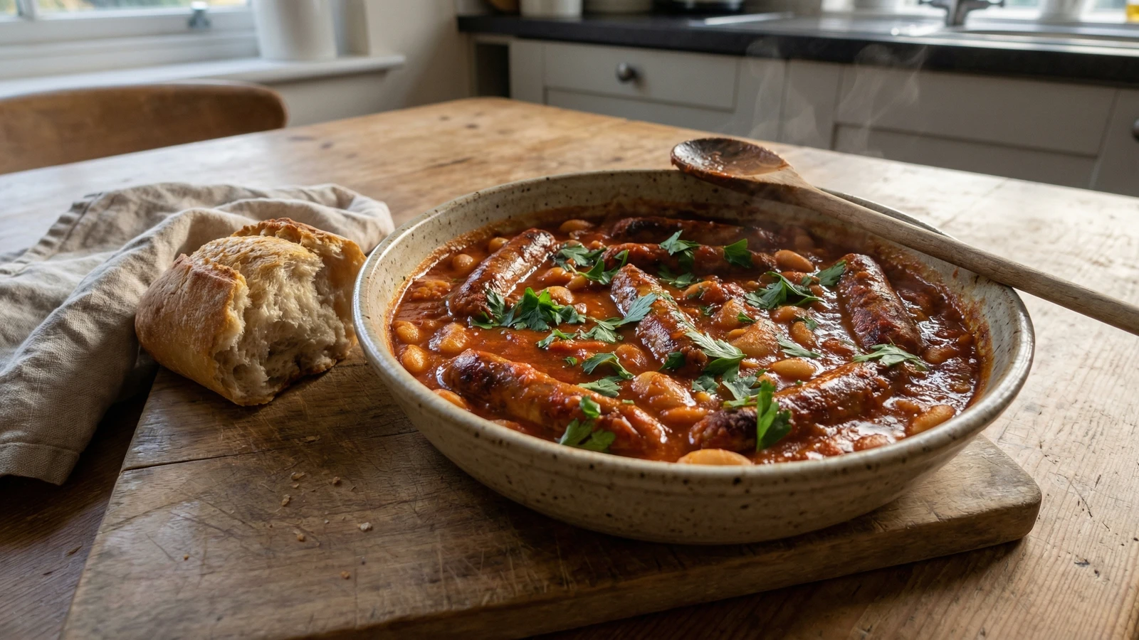 Sausage Casserole with Beans