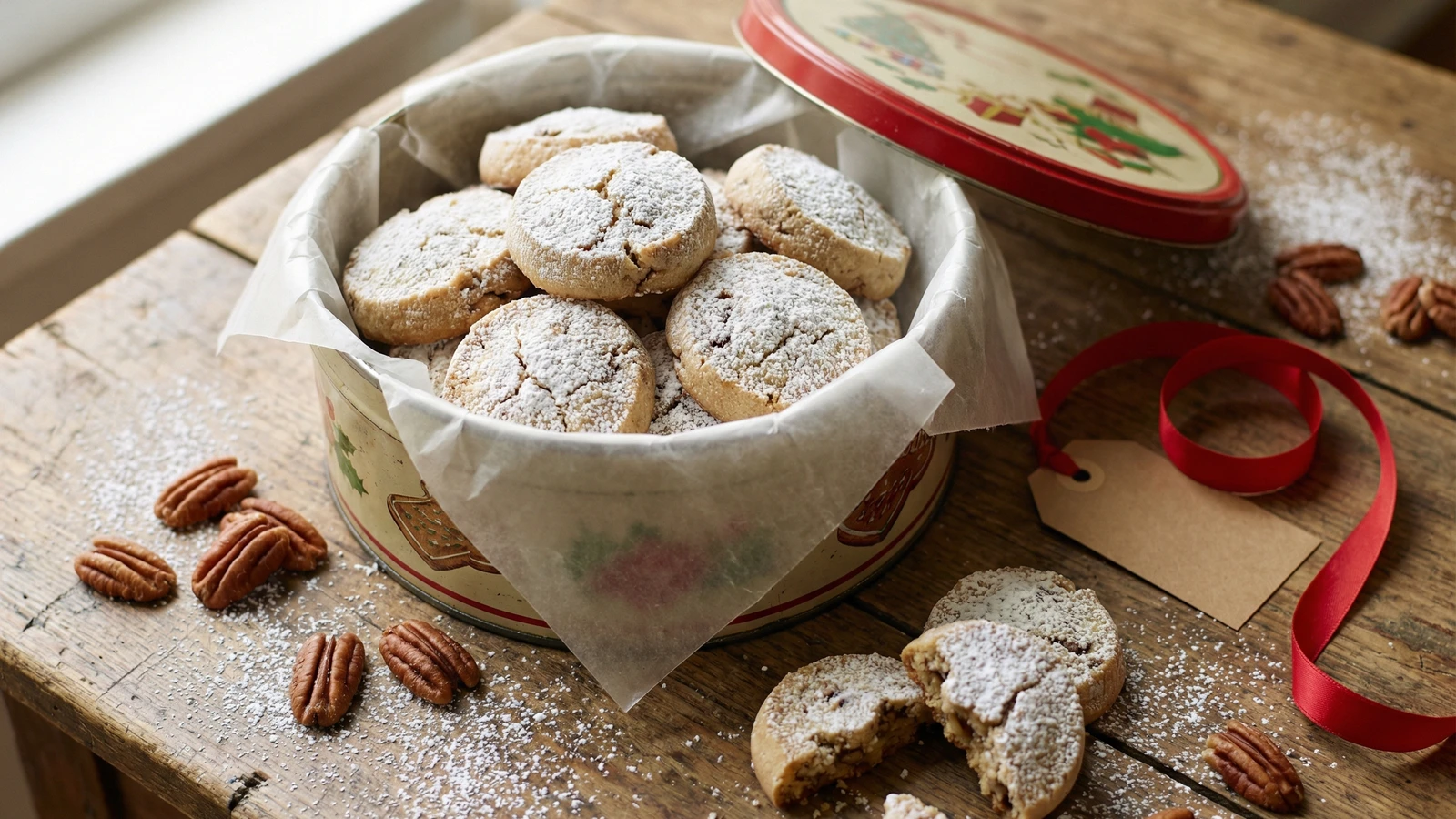 Browned Butter Bourbon Pecan Sandies