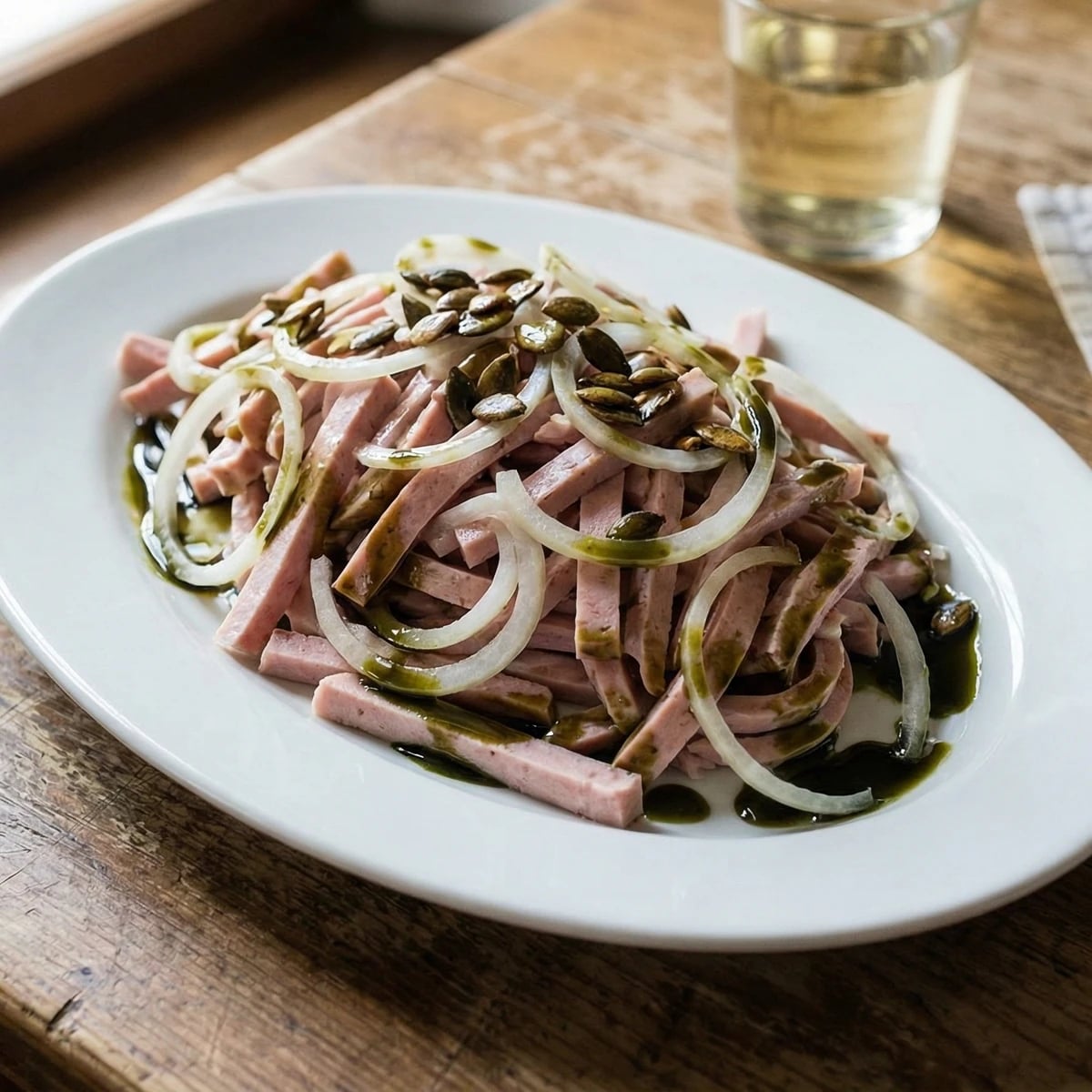 Steirischer Wurstsalat mit Kernöl